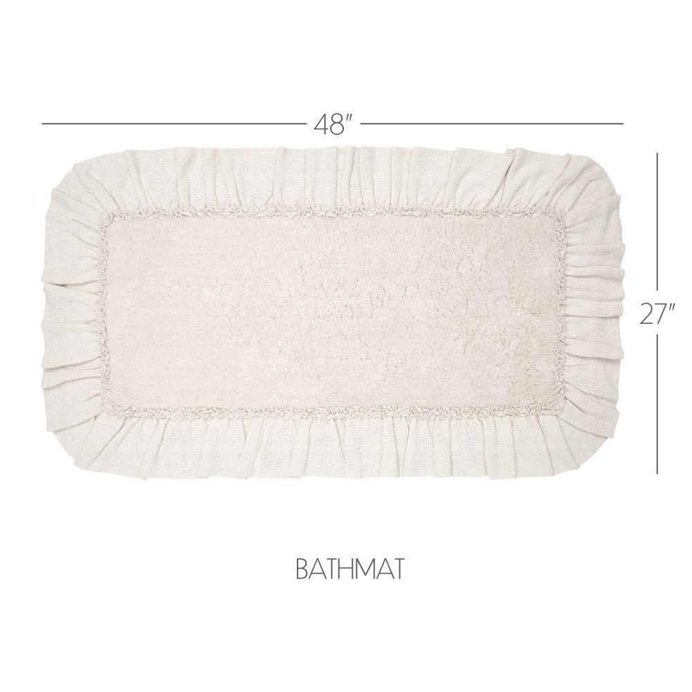 Burlap Antique White Bathmat 27x48 - Image 6