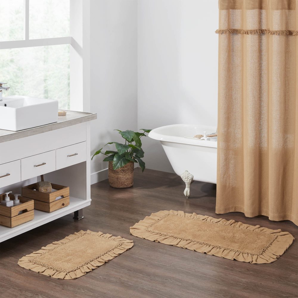 Burlap Natural Bathmat 20x30 - Image 6