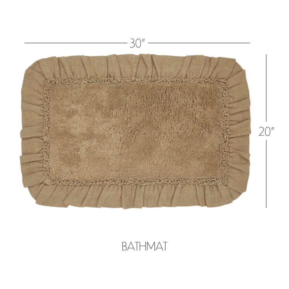 Burlap Natural Bathmat 20x30 - Image 3