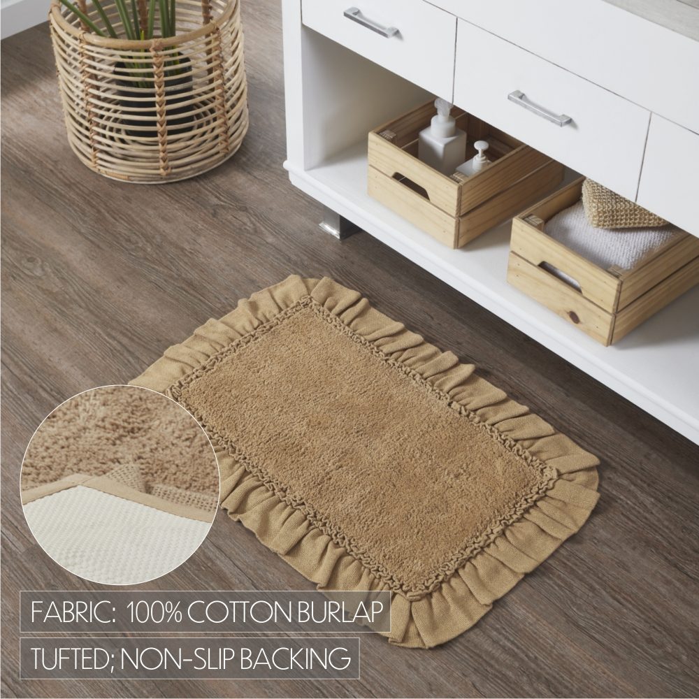 Burlap Natural Bathmat 20x30 - Image 7