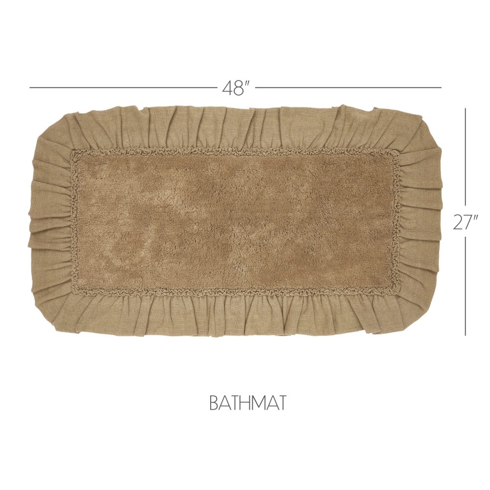 Burlap Natural Bathmat 27x48 - Image 3