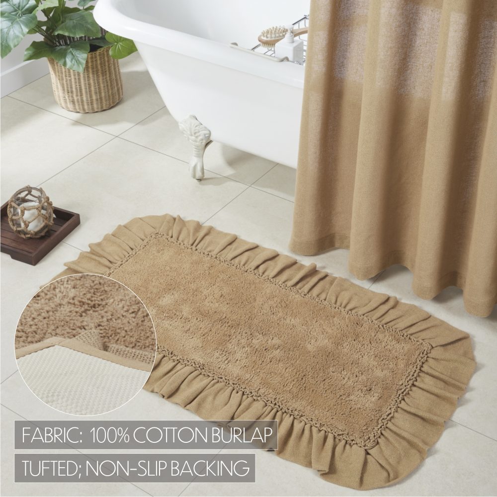 Burlap Natural Bathmat 27x48 - Image 7