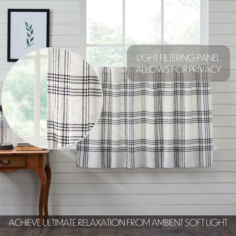 Black Plaid Tier Set of 2 L36xW36 - Image 5