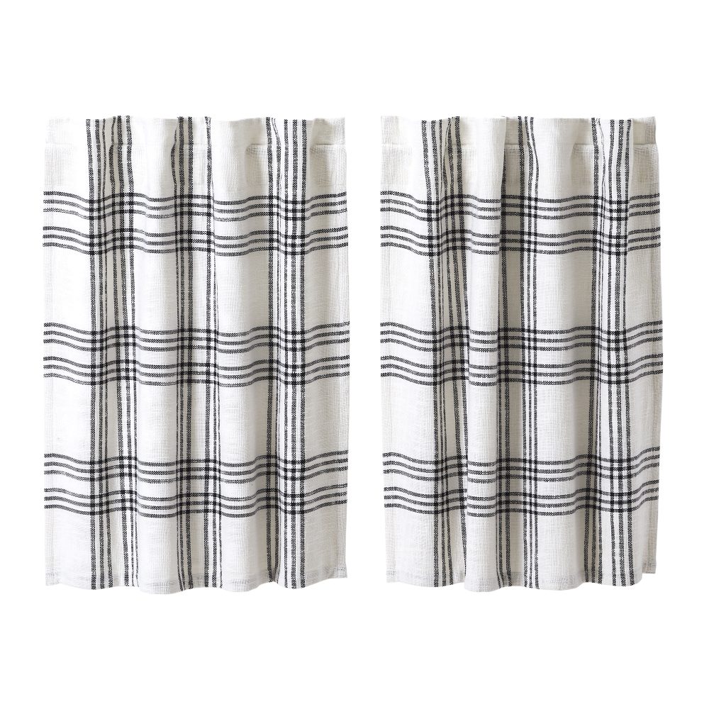 Black Plaid Tier Set of 2 L36xW36 - Image 2