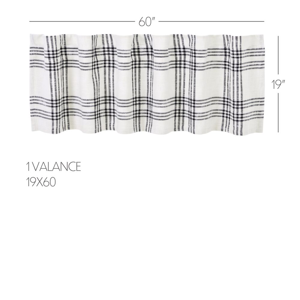 Black Plaid Valance 19x60 - Image 4