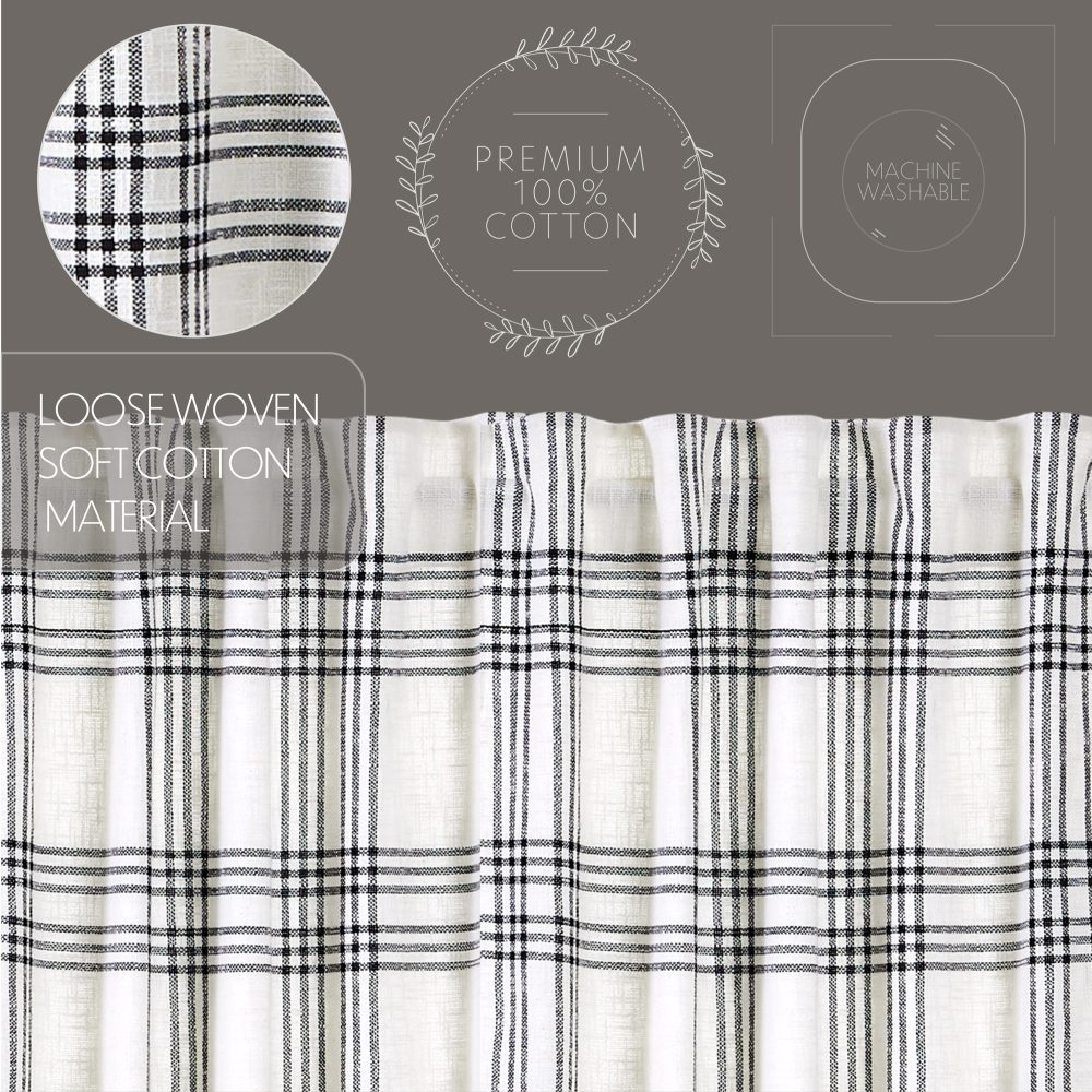 Black Plaid Valance 19x60 - Image 7
