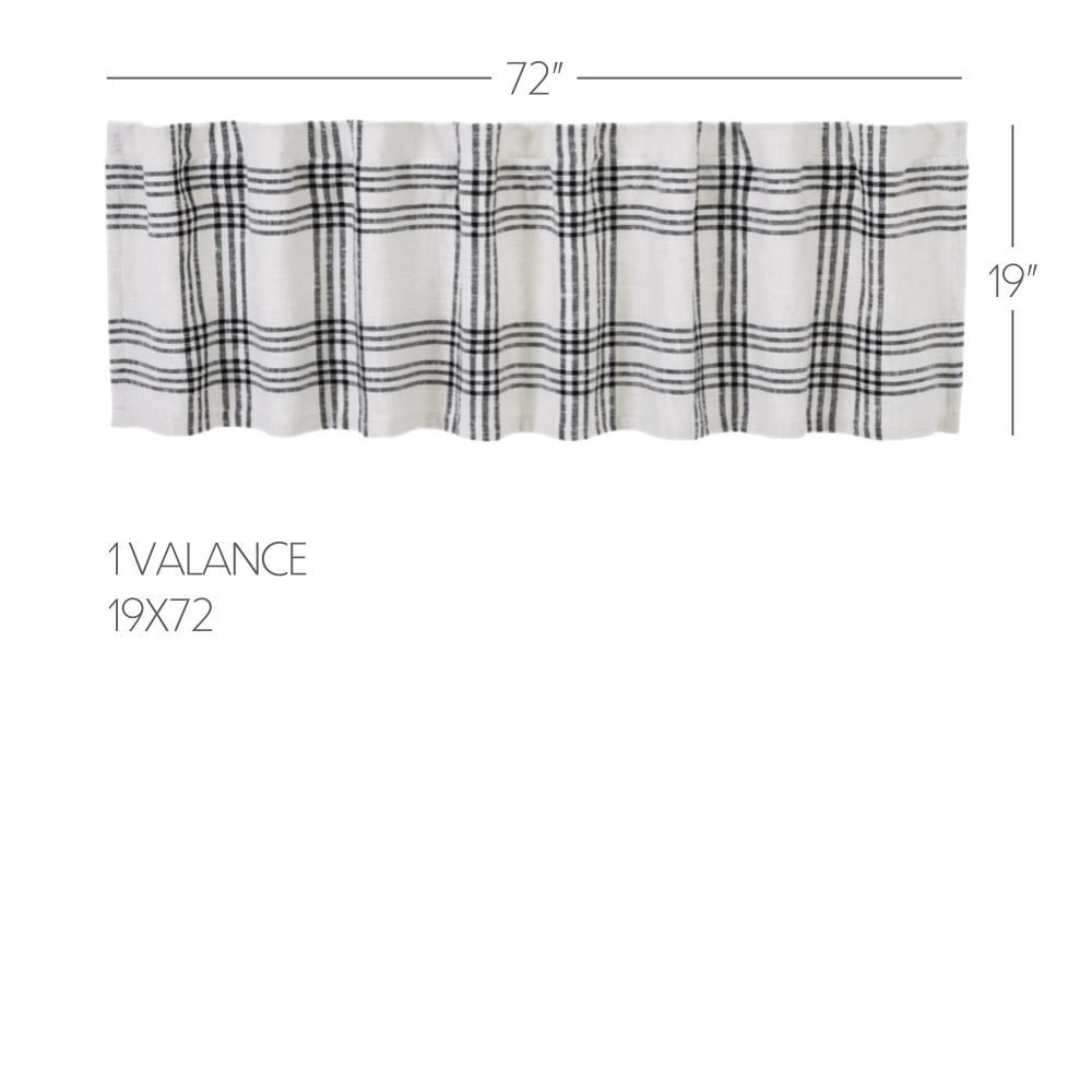 Black Plaid Valance 19x72 - Image 4