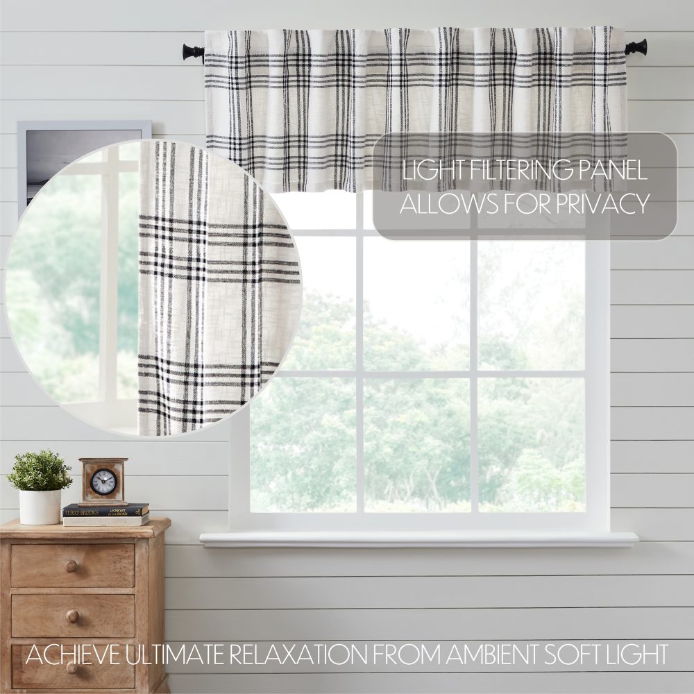 Black Plaid Valance 19x90 - Image 5