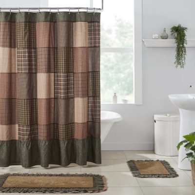 Crosswoods Patchwork Shower Curtain 72x72