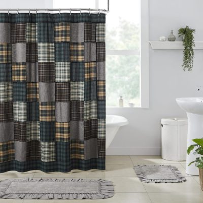 Pine Grove Patchwork Shower Curtain 72x72