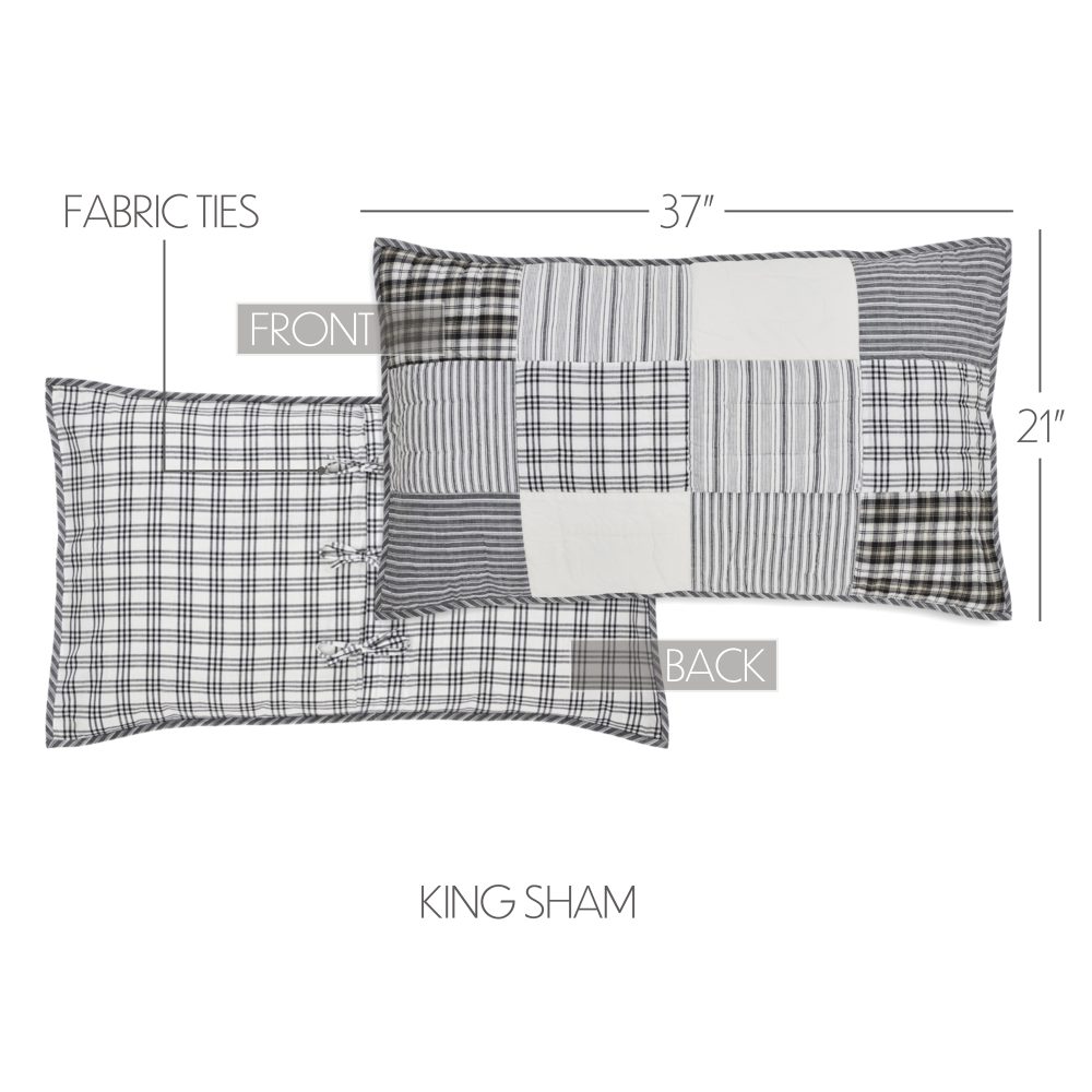 Sawyer Mill Black King Sham 21x37 - Image 5