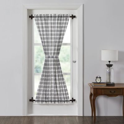 Sawyer Mill Black Plaid Door Panel 72x40