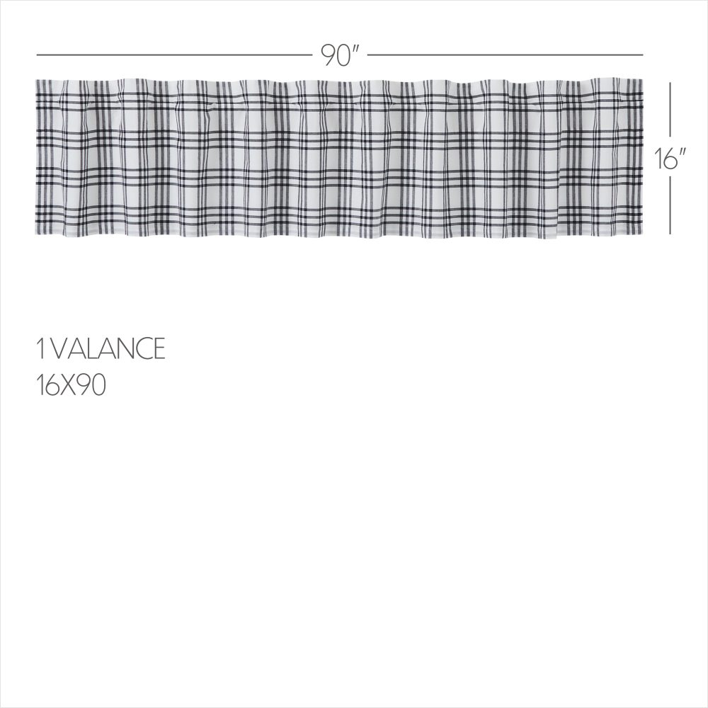 Sawyer Mill Black Plaid Valance 16x90 - Image 5