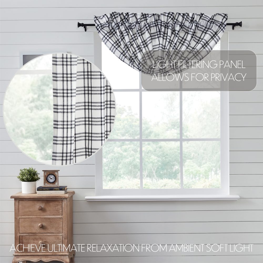 Sawyer Mill Black Plaid Balloon Valance 15x60 - Image 6