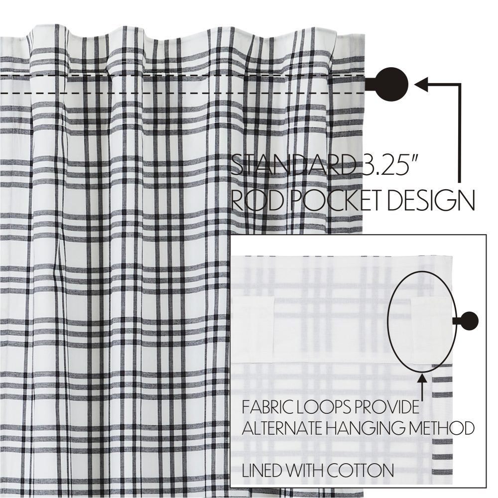 Sawyer Mill Black Plaid Balloon Valance 15x60 - Image 7