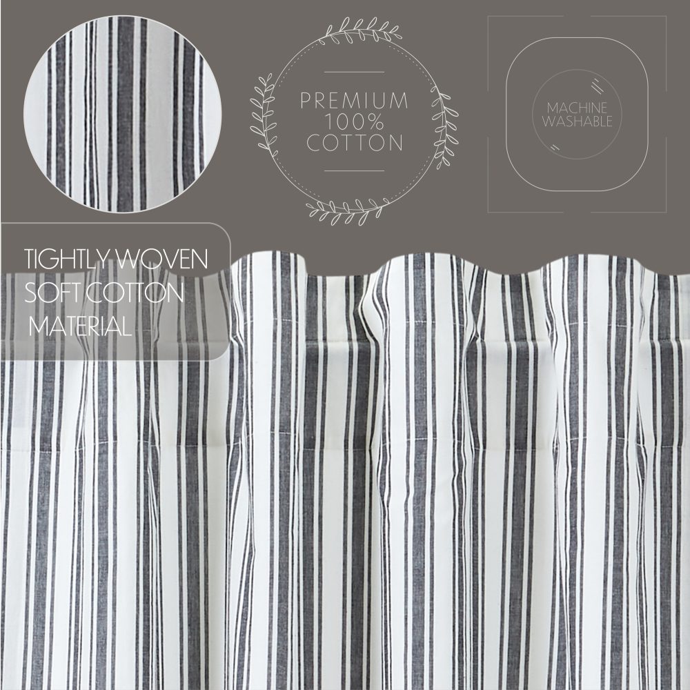 Sawyer Mill Black Ticking Stripe Valance 16x60 - Image 7