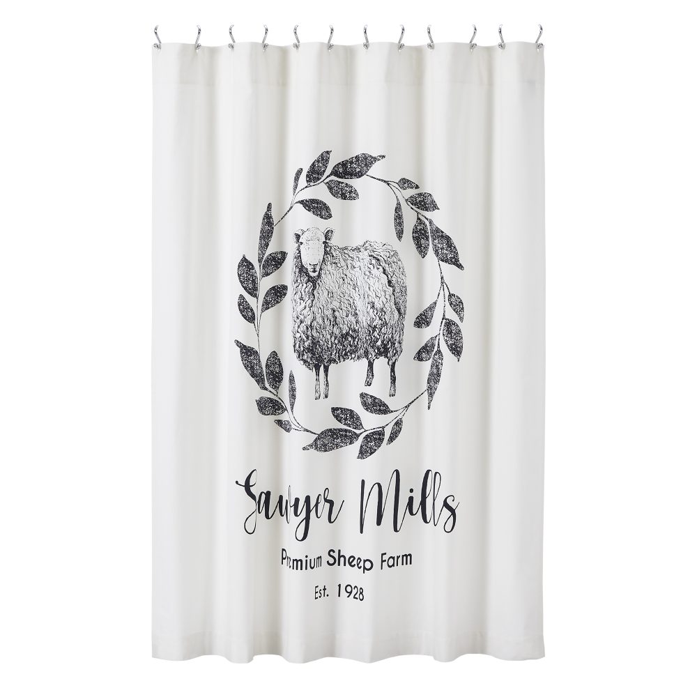 Sawyer Mill Black Sheep Shower Curtain 72x72 - Image 2