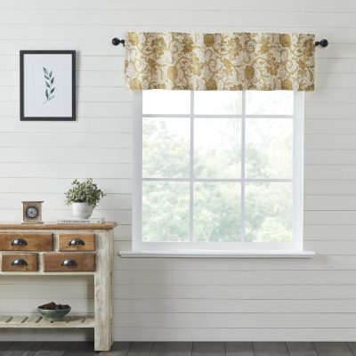 Dorset Gold Floral Valance 16x60