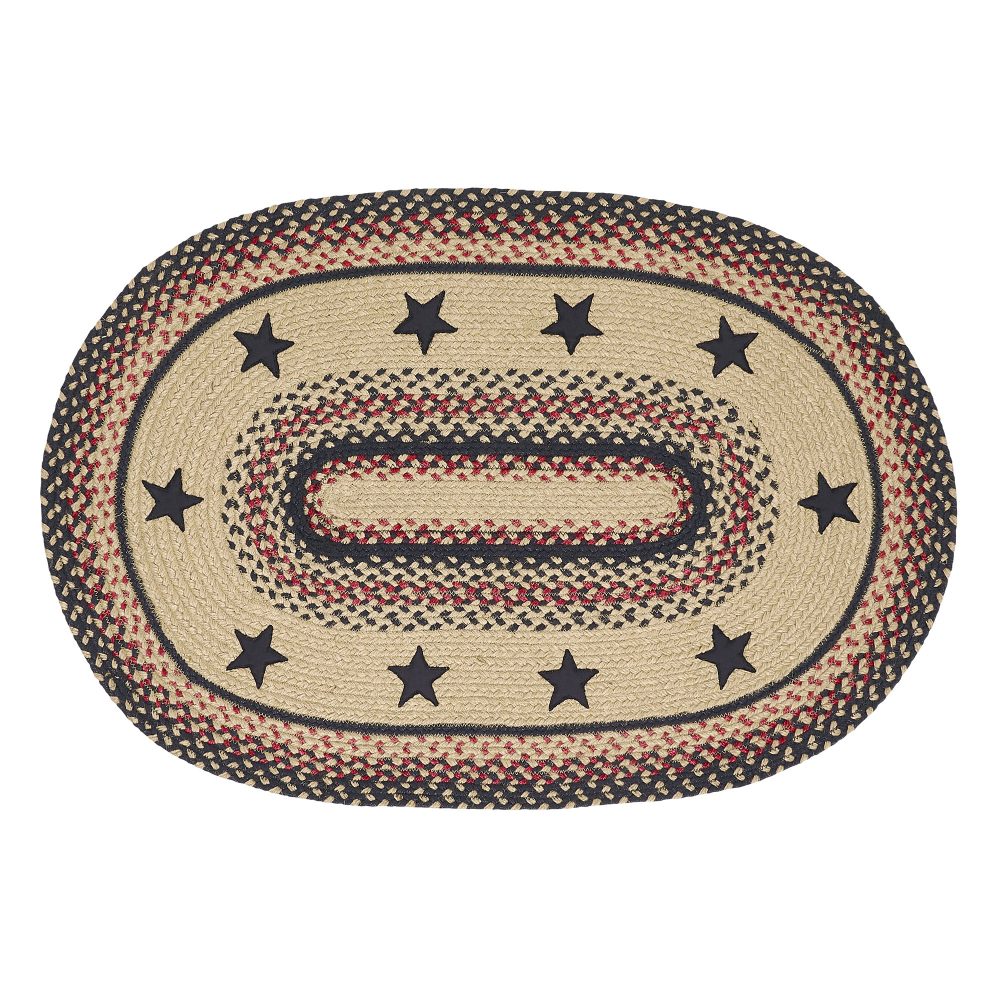 Colonial Star Jute Rug Oval 24x36 - Image 2