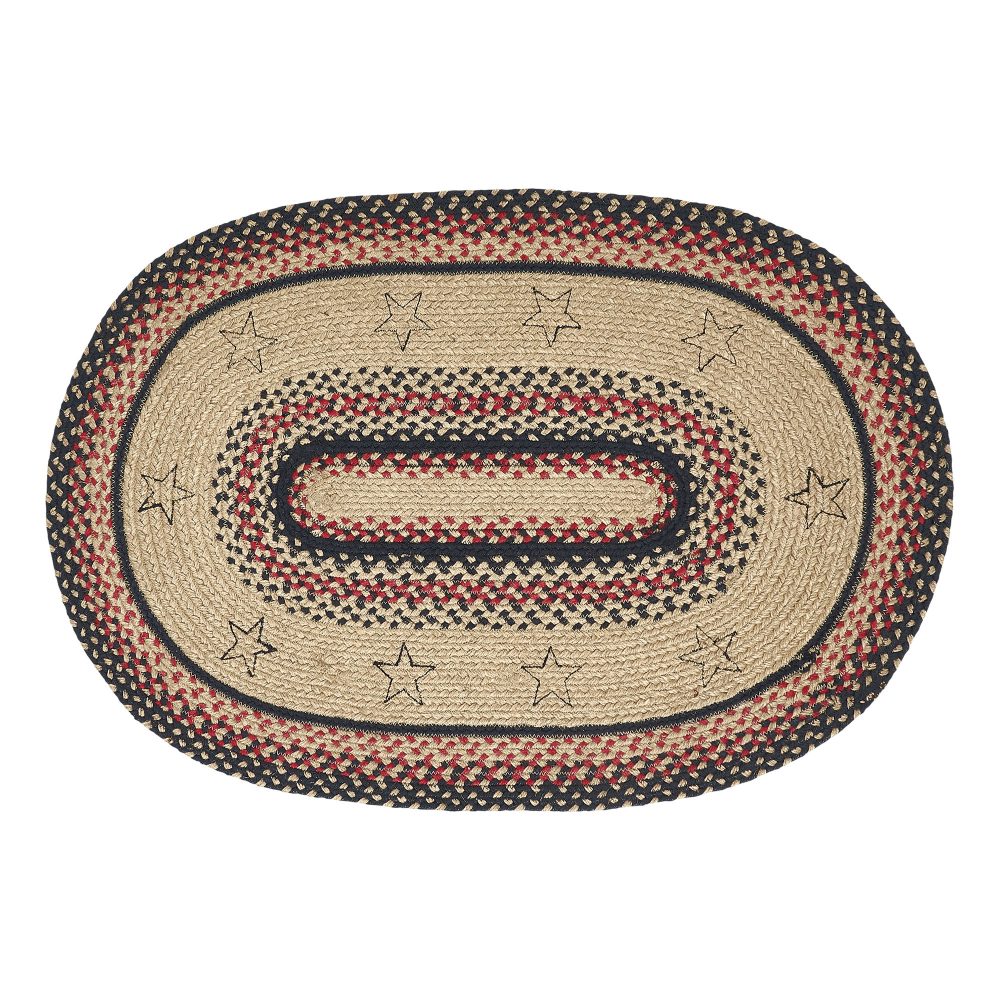 Colonial Star Jute Rug Oval 24x36 - Image 3