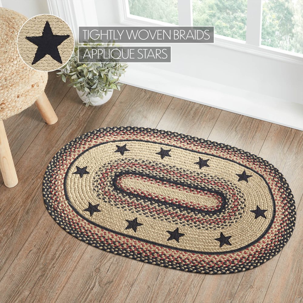 Colonial Star Jute Rug Oval 24x36 - Image 5