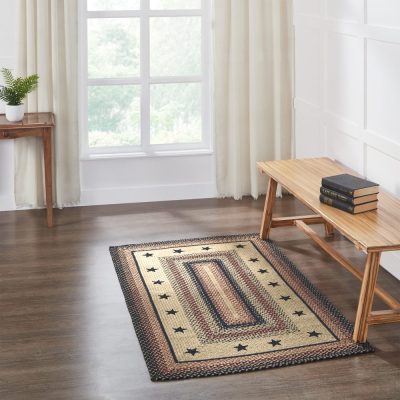 Colonial Star Jute Rug Rect w/ Pad 36x60