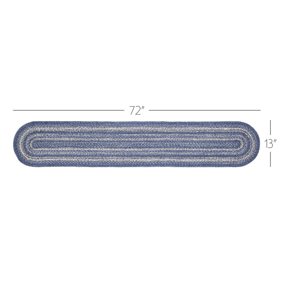 Great Falls Blue Jute Oval Runner 13x72 - Image 4