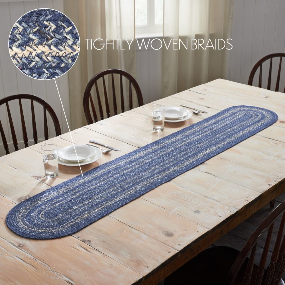 Great Falls Blue Jute Oval Runner 13x72 - Image 5