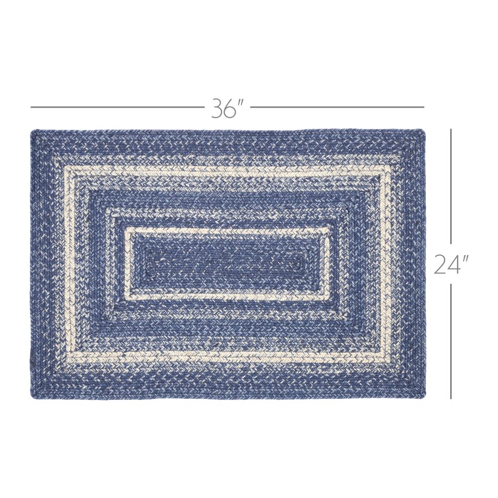 Great Falls Blue Jute Rug Rect 24x36 - Image 4