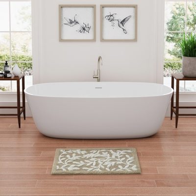 Madison Park Serene Cotton Tufted Bath Rug in Natural, 21x34" MP72-8341