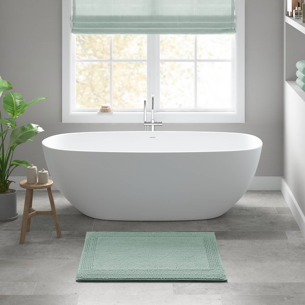 Madison Park Signature Splendor 100% Cotton Tufted 3000 GSM Reversible Bath Rug in Green, 20x30" MPS72-585 - Image 2