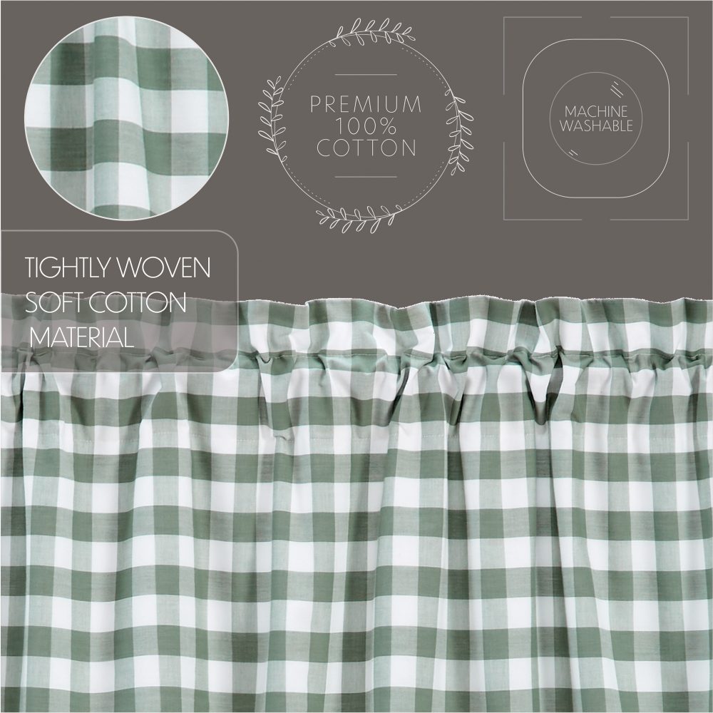 Annie Buffalo Green Check Panel Set of 2 84x40 - Image 7