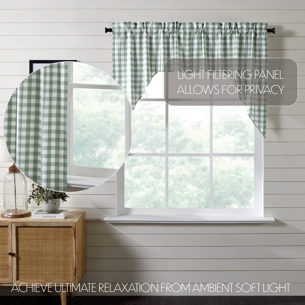 Annie Buffalo Green Check Swag Set of 2 36x36x16 - Image 6