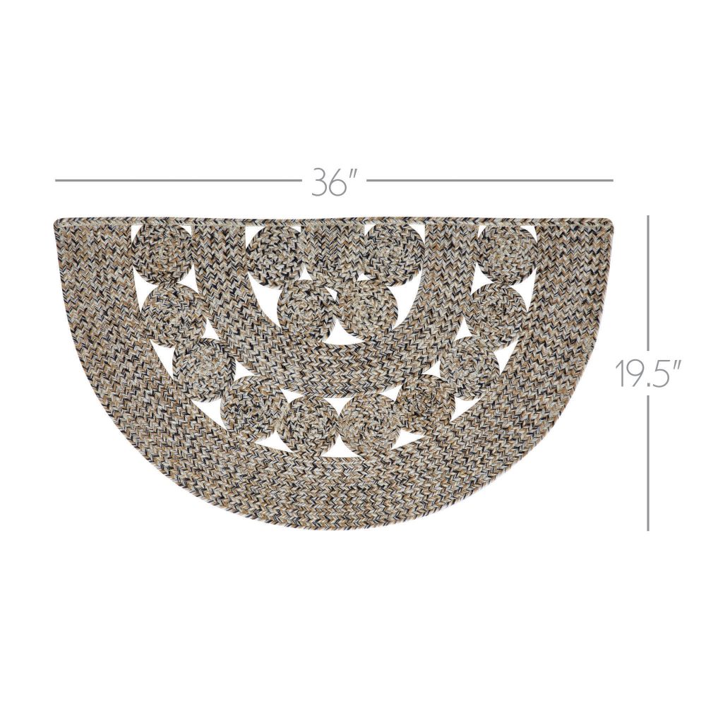 Celeste Blended Pebble Indoor/Outdoor Half Circle Rug 19.5x36 - Image 3