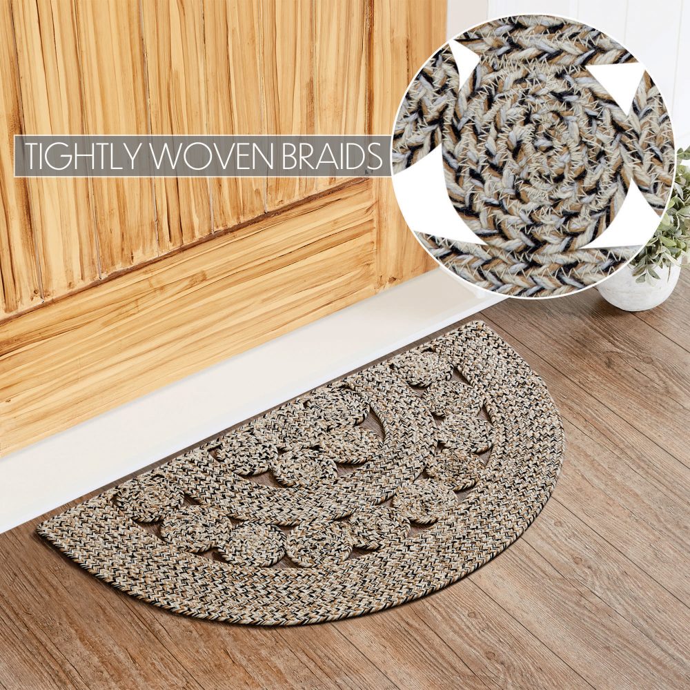 Celeste Blended Pebble Indoor/Outdoor Half Circle Rug 19.5x36 - Image 4