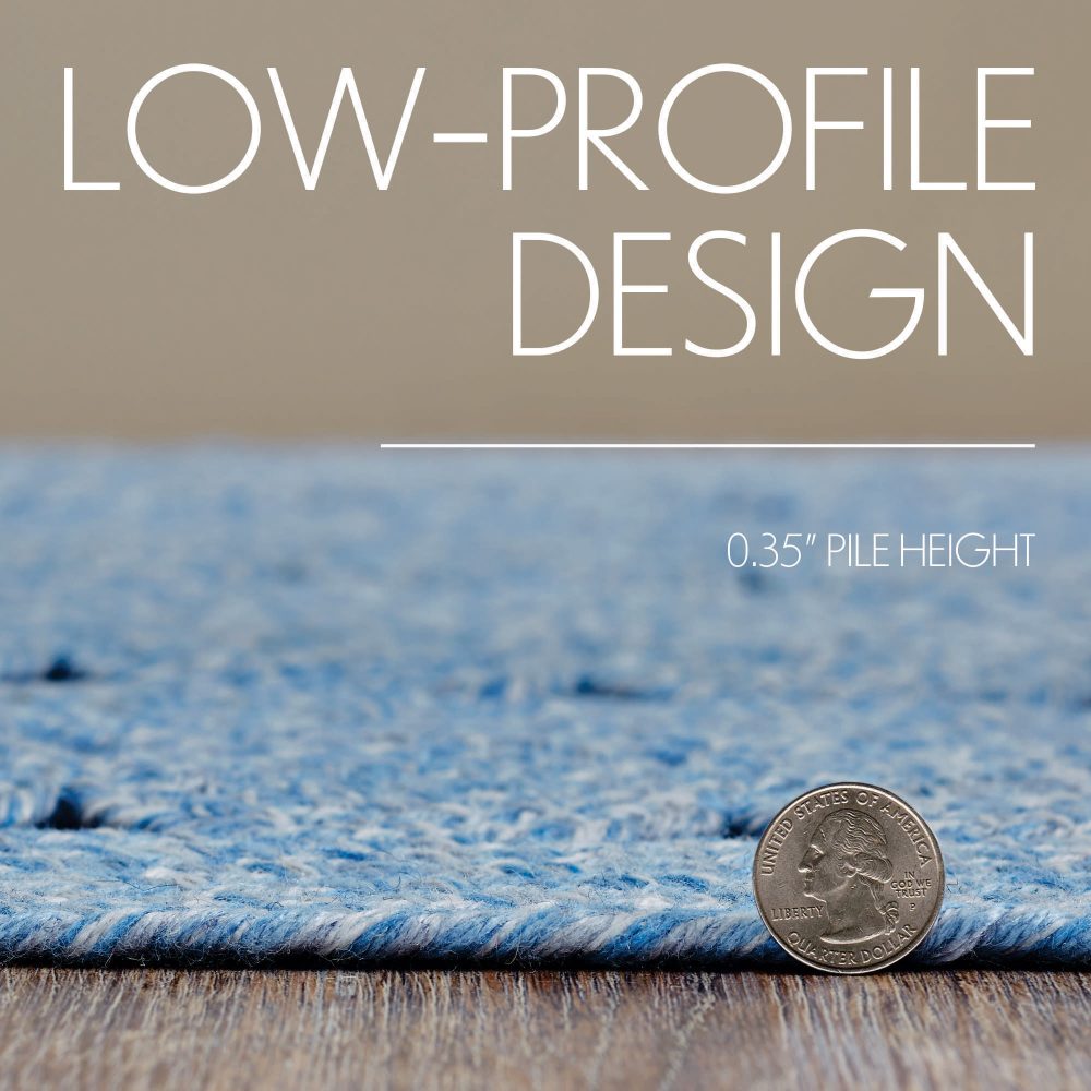 Celeste Blended Blue Indoor/Outdoor Half Circle Rug 19.5x36 - Image 5