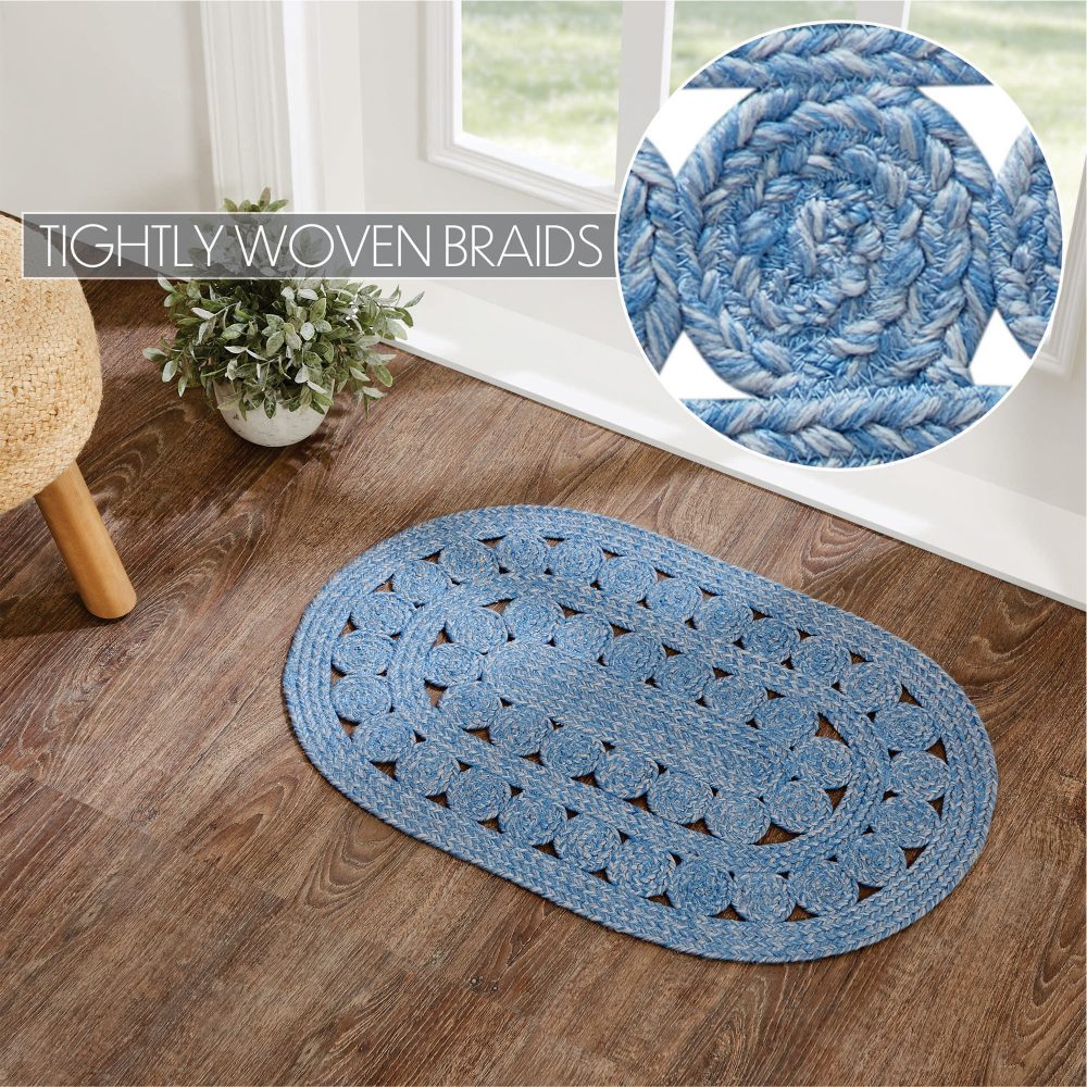 Celeste Blended Blue Indoor/Outdoor Rug Oval 20x30 - Image 4