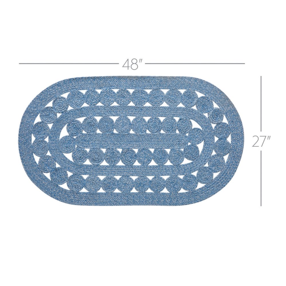 Celeste Blended Blue Indoor/Outdoor Rug Oval 27x48 - Image 3