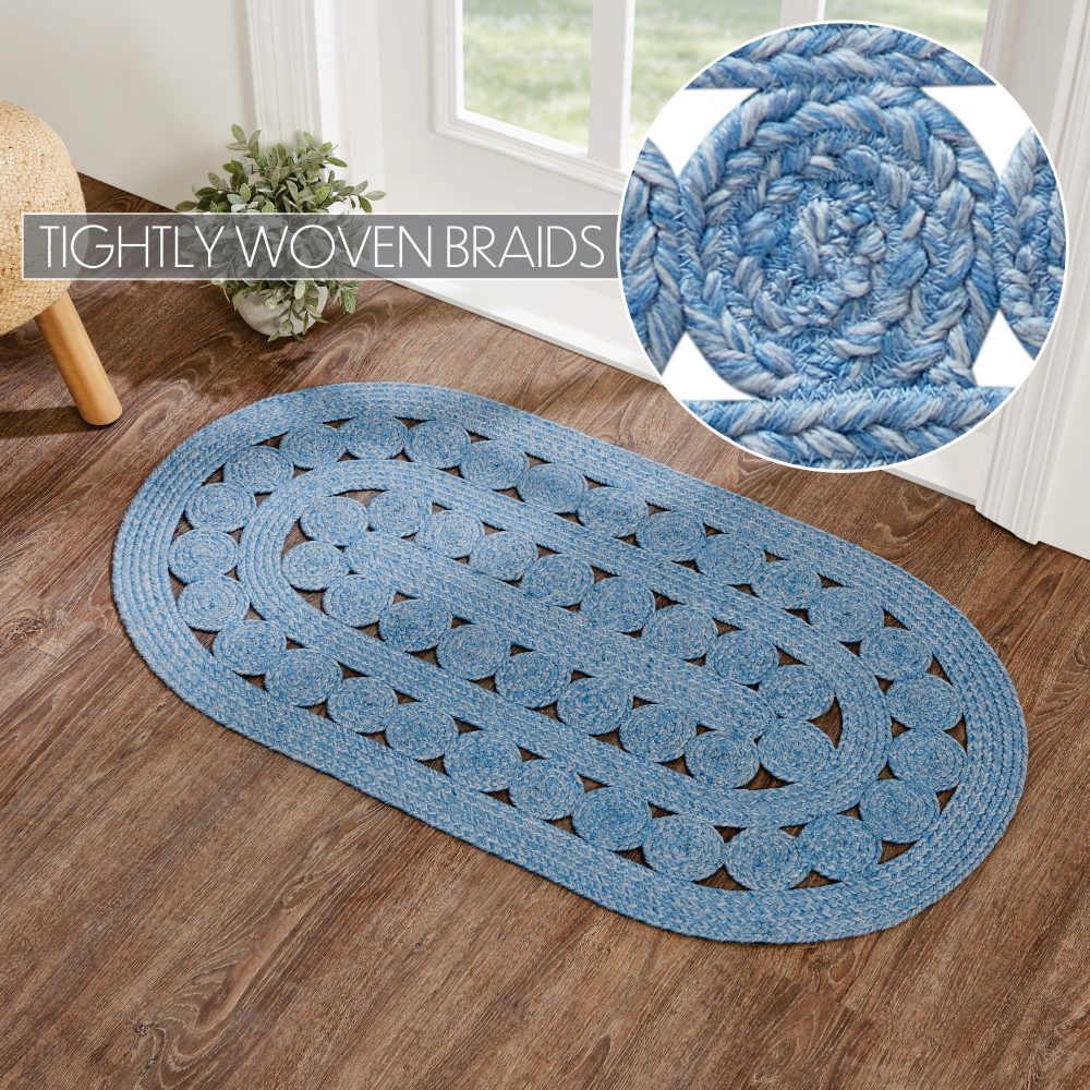 Celeste Blended Blue Indoor/Outdoor Rug Oval 27x48 - Image 4