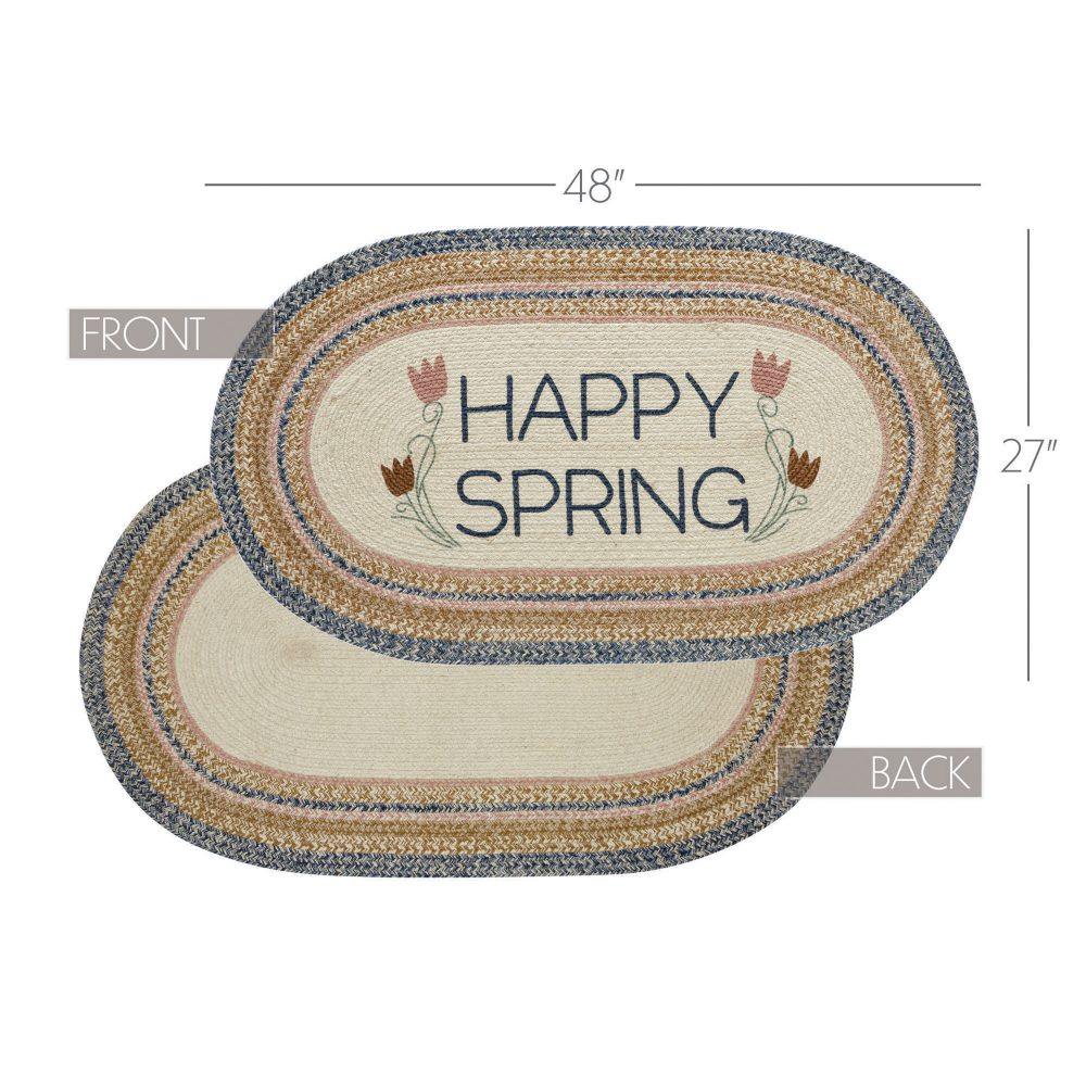 Kaila Happy Spring Jute Rug Oval w/ Pad 27x48 - Image 4