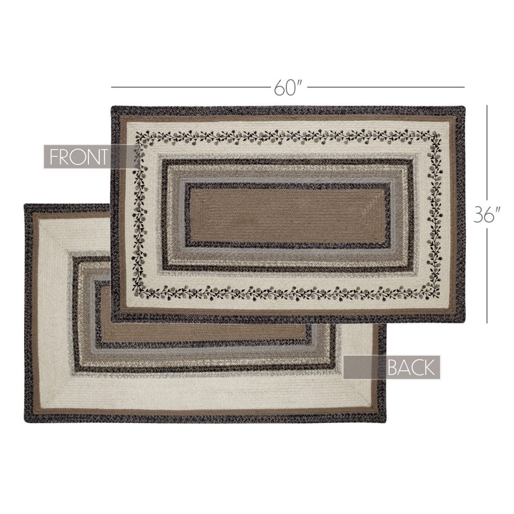 Floral Vine Jute Rug Rect w/ Pad 36x60 - Image 4