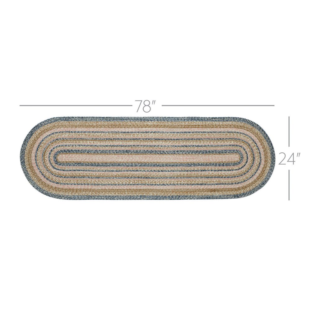 Kaila Jute Rug/Runner Oval w/ Pad 24x78 - Image 3