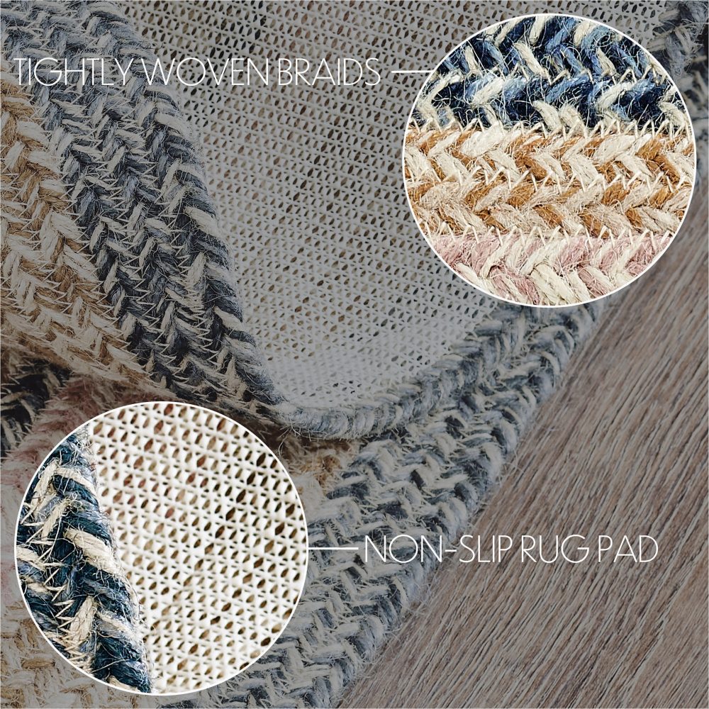 Kaila Jute Rug/Runner Oval w/ Pad 24x96 - Image 5
