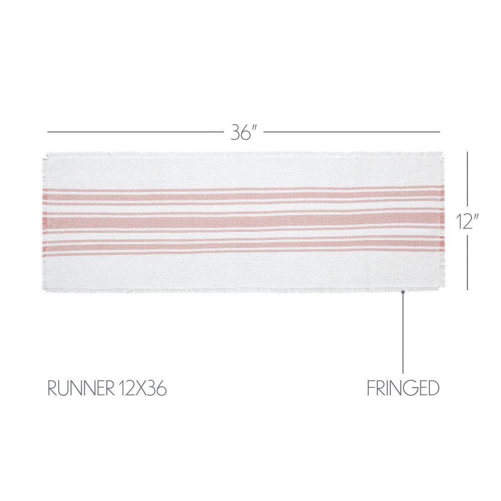 Antique White Stripe Coral Indoor/Outdoor Runner 12x36 - Image 3