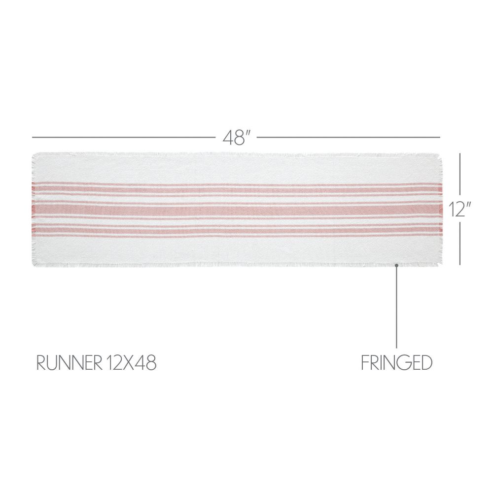 Antique White Stripe Coral Indoor/Outdoor Runner 12x48 - Image 3