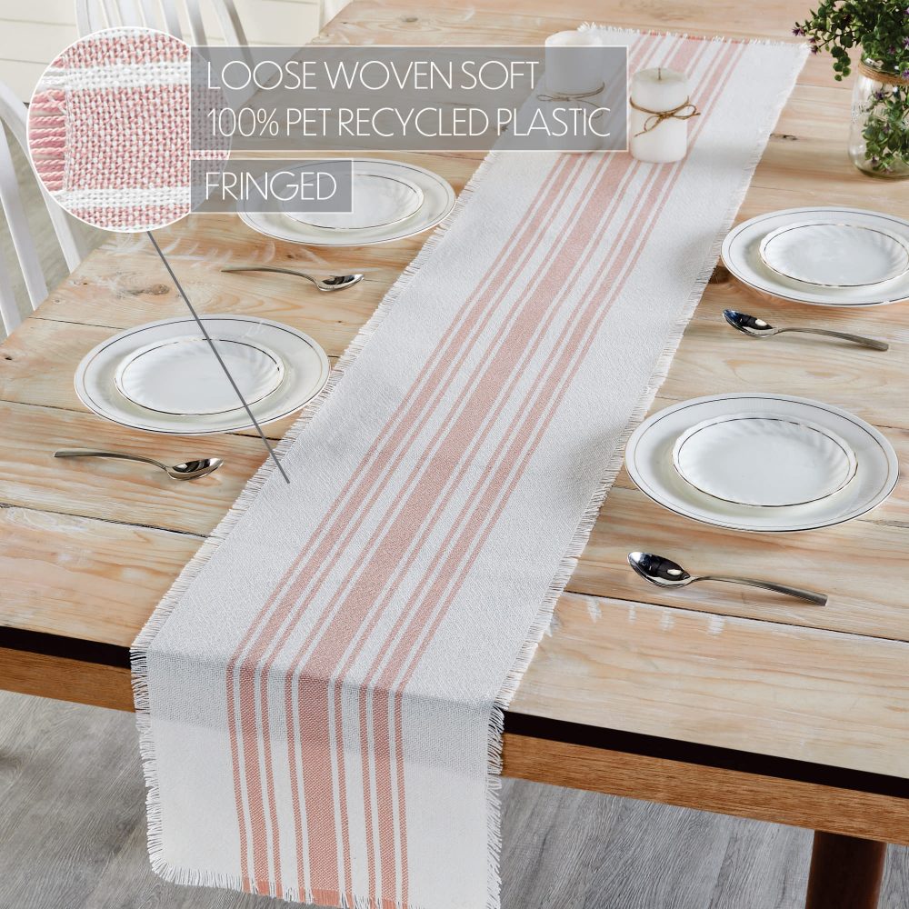 Antique White Stripe Coral Indoor/Outdoor Runner 12x72 - Image 4