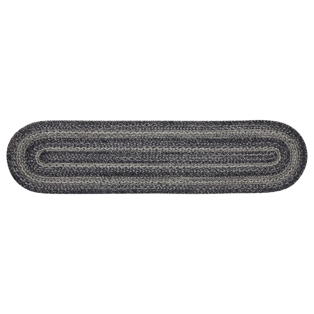 Sawyer Mill Black White Jute Oval Runner 12x48 - Image 2
