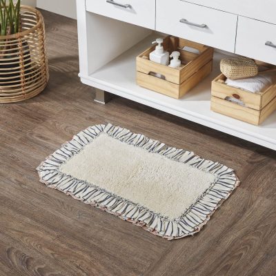 Kaila Ticking Blue Bathmat 20x30