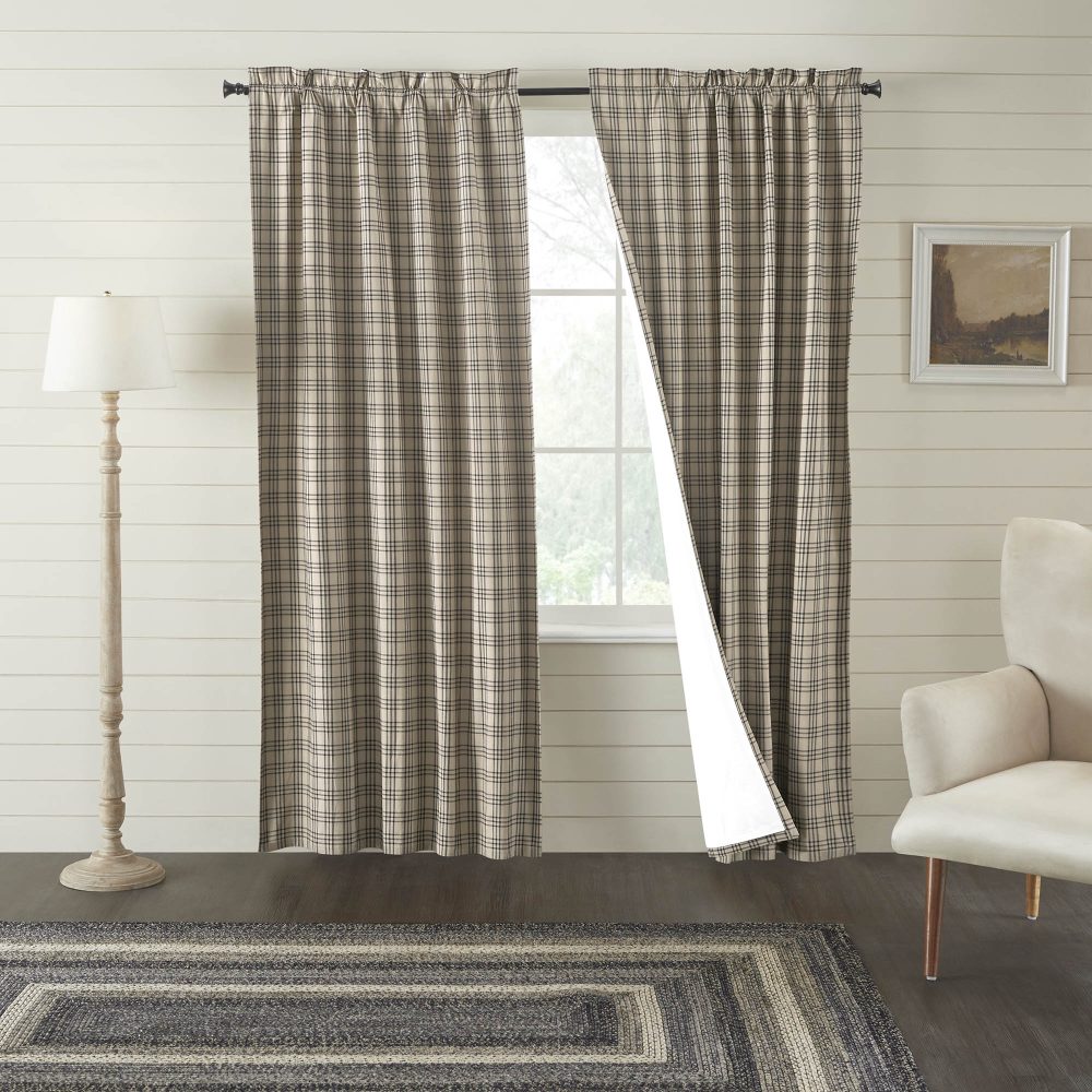 Sawyer Mill Charcoal Plaid Blackout Panel 84x40 - Image 2