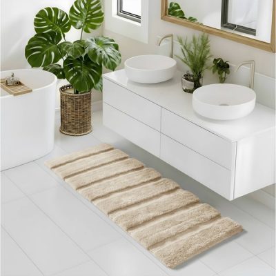 Madison Park Tufted Pearl Channel Rug in Wheat, 24x58" MP72-5104